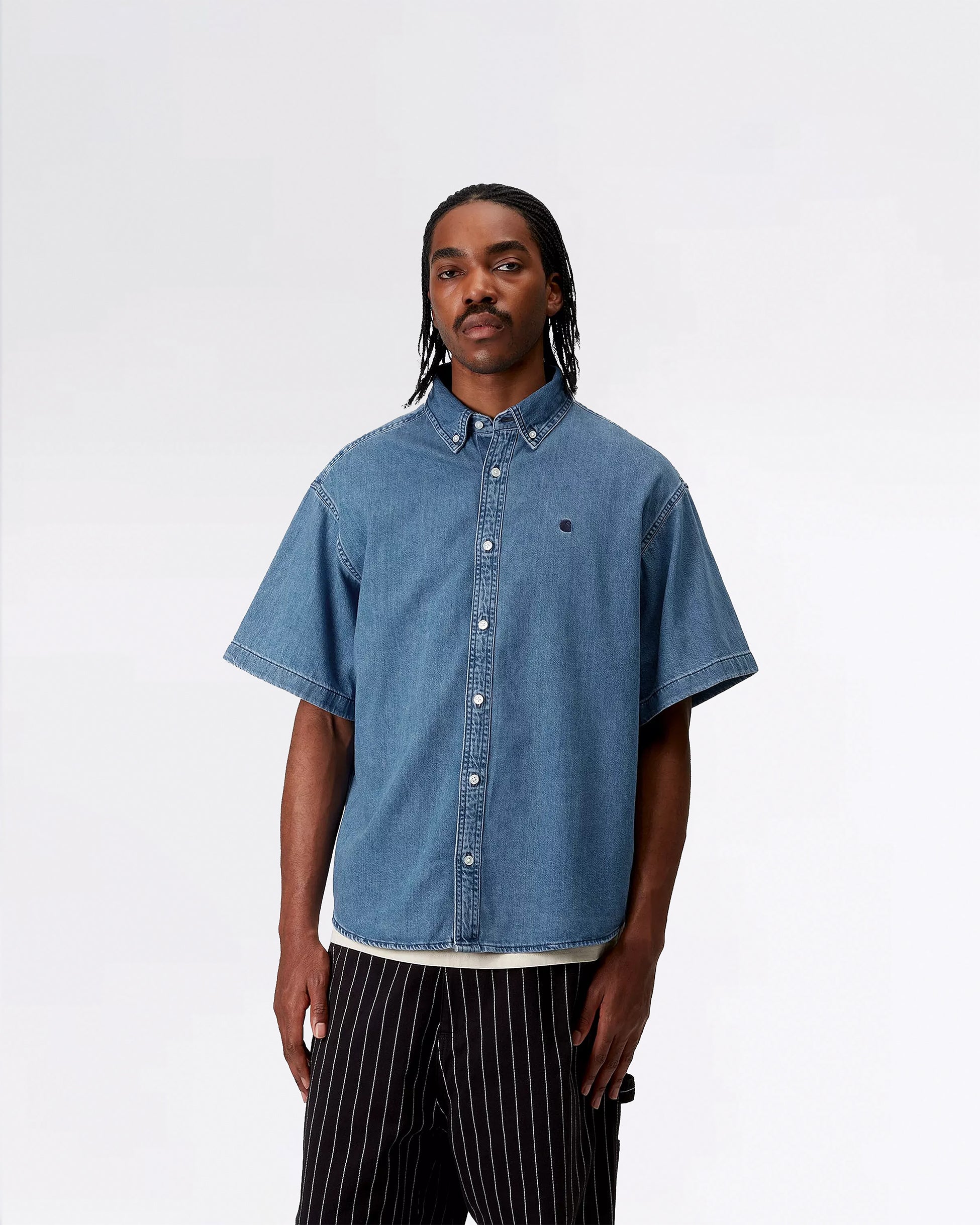 S/S LUCAS SHIRT BLUE STONE WASHED